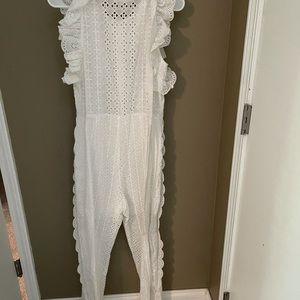 White Eyelet Jumpsuit